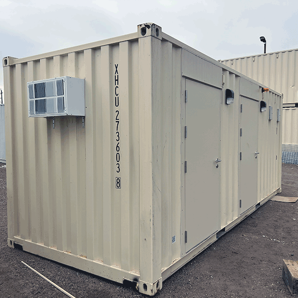 20' shipping container washroom